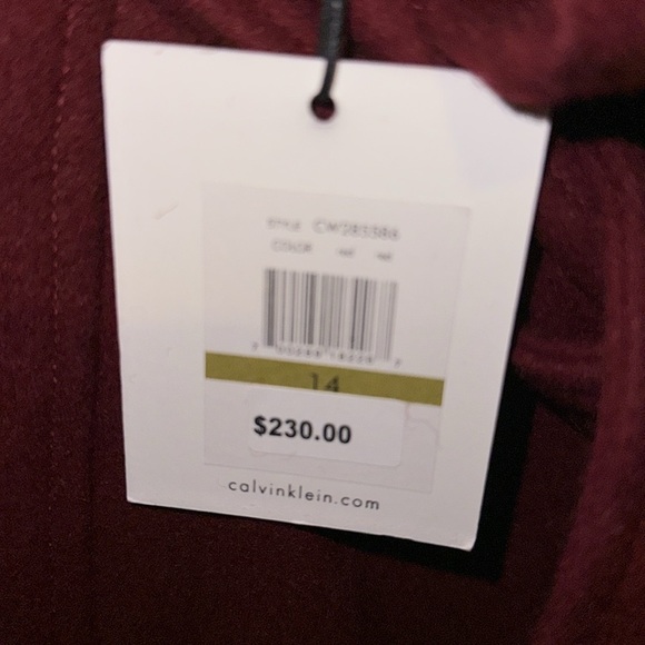 Calvin Klein Red Wool Blend Double breasted Coat Size 14 NWT SOLD OUT! SALE! - Picture 6 of 10